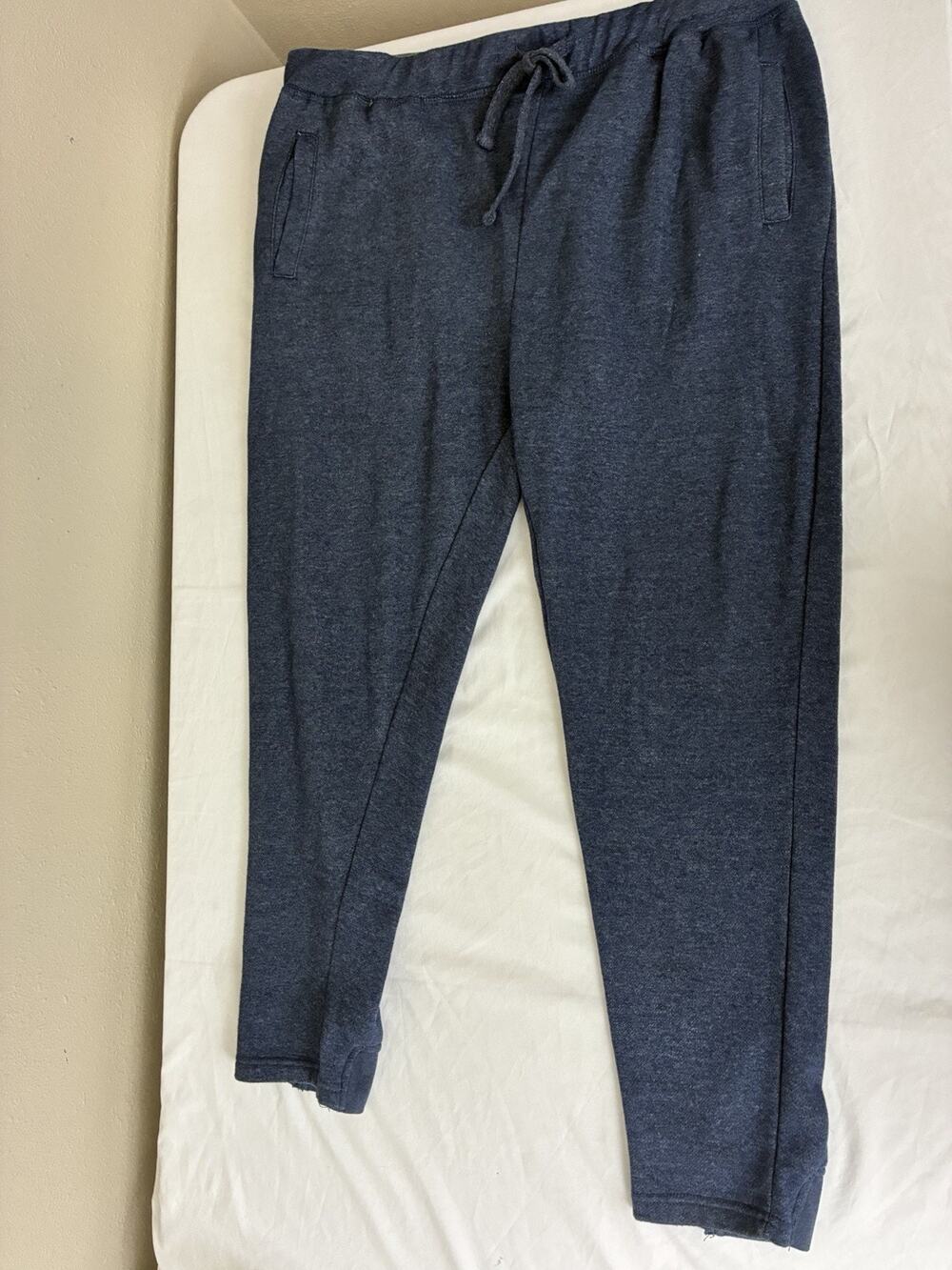 Mountainaire Mens XL Navy Blue Sweatpants Joggers Drawstring Waist